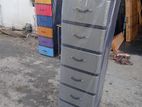 6 Drawer Plastic Cupboards Ash Color