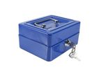 6 Inch Metal Petty Cash Box - Blue]