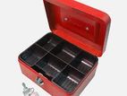 6 Inch Red Colour safe Cash Box with 2 Keys