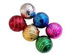 6 Pcs Christmas Ornate Baubles Assorted Colors