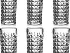 6 Pcs Crystal Diamond Long Glass – 280ml