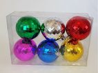 6 Pcs Decorative Multicolor Christmas Balls