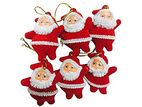 6 Pcs Mini Santa ClausSmall Hanging Christmas Tree Decorations