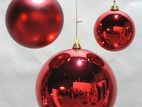 6 Pcs Red Big Ball Ornaments