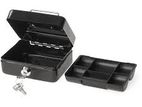 6" Petty Cash Tin Steel Money Safe Box with Lock 2 Keys