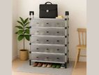 6 Tier Covered Shoe Storage Cabinet – Foldable Rack