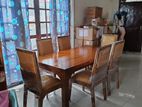6x3 Teak Dining Table with 06 Chairs