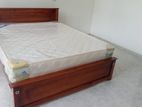 6 X5 Queen Size Teak Box Bed and Arpico Spring Mattress