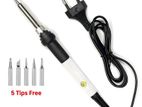 60 W Adjustable Soldering Iron with 5 Tips