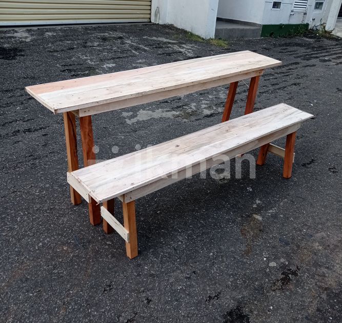 6*1 Table with Bench Dehiwala ikman.lk