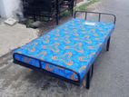 6*3 Steel Bed with Double Layer Mattress