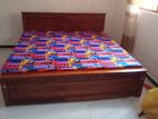 6*5 - 72*60 Queen size Teak Box Bed With Arpico Double Layer Mattress