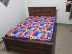 6*5 Teak Box Bed and Double Layer Mattress
