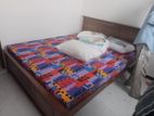 6*5 Teak Box Bed with Double Layer Mattress