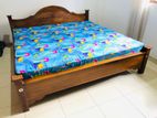 6*6 (72*72) Teak King Bed and Dl Mattresses