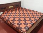 (6*6) - 72x72 King Size Teak Box Bed and Double Layer Mattress