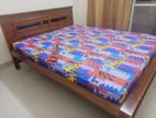 6*6 Teak Box Bed and Double Layer Mattress