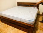 6*6 Teak King Box Bed with Spring Mattress
