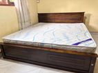 6*6.5 King Size Teak Bed with Arpico Spring Mattress