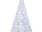 6ft White Christmas Tree With Folding Metal Stand