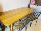 6ft X 3ft wood study table with three chairs