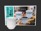 6PCS CERAMIC BELL CUP ONLY 160CC WHITE : TW-BC160W