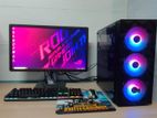 6th Gen Core i5 Gaming PC 8GB RAM 256G SSD 22" Monitor RGB Fan