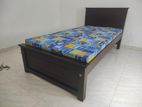 6x3 (72x36) Teak Box Bed With Double Layer Mettress (h4)