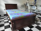 6x3 New - Teak Box Bed With Double Layer Mettress