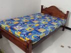 6x3 Size Teak Arch Bed with Double Layer Mattress