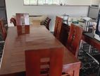 6'x3' Solid Jack Wood Dining Table with Six Chairs