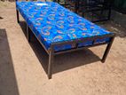 6×3 Steel single beds with 4 inch double layer mattress
