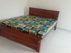 6x3 Teak Box Bed with Double Layer Mattress