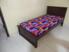 6x3(72x36) Teak Box Bed With Double Layer Mettress