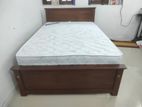 6x4 (72x48) Teak Box Bed with Arpico Spring Mattress 7 Inches / 8.23