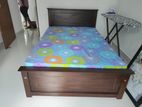 6x4 / 72X48 Teak Box Bed With Double Layer Mettress 10.5