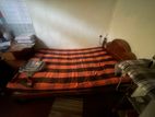 6x4 Teak Bed With Mattress
