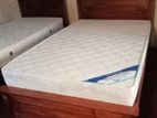 6x4 Teak Box Bed and Arpico Spring Mattress