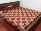 6x4 Teak Box Bed and Double Layer Mattress