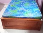 6x5 - 72x60 Queen size Teak Box Bed And arpico coolfaom mattress
