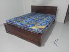 6x5 - 72x60 Queen Size Teak Box Bed with Arpico Hybrid Mattress