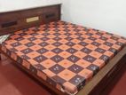 6x5 - 72x60 Queen Size Teak Box Bed with Double Layer Mattress