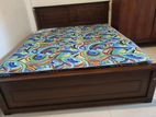 6x5 (72x60) Teak Box Bed With Arpico Hybrid Mattress / 1124