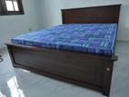 6x5 (72x60) Teak Box Bed With Arpico Hybrid Mattress / 8.23