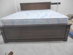 6x5 (72x60) Teak Box Bed With Arpico Spring Mattress 7 Inches / 1123