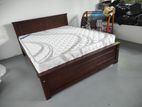 6x5 (72x60) Teak Box Bed With Arpico Spring Mattress 7 Inches (A20)