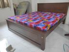 6x5 (72x60) Teak Box Bed With Double Layer Mattress (A21)