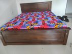 6x5 (72x60) Teak Box Bed With Double Layer Mettress / 10.5