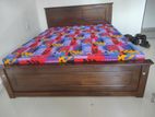 6x5/ 72x60 Teak Box Bed With Double Layer Mettress / 10.6