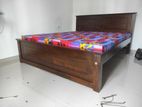 6x5 (72x60) Teak Box Bed With Double Layer Mettress / 1224